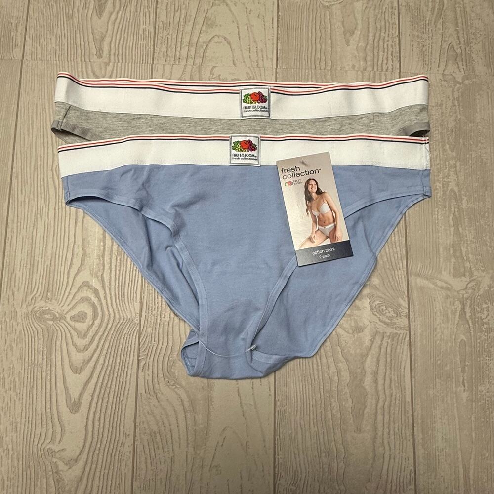 Fruit of the Loom Fresh Collection Women’s Cotton Panties 2 Pack Size M NWT